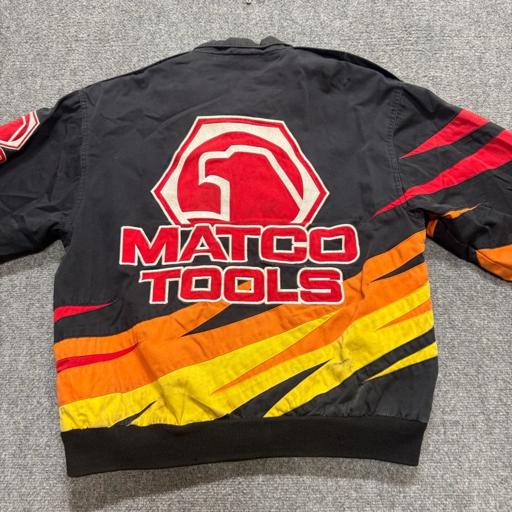 VTG Matco Tools NASCAR Jacket Men's  M Sport Service Embroidered Y2K Button Up